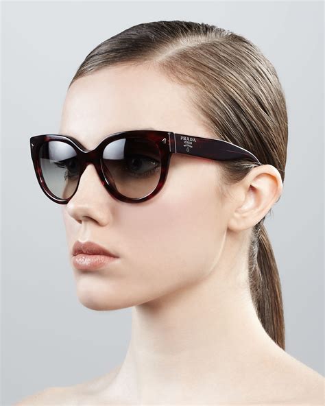 prada retro round sunglasses|Prada rectangular sunglasses.